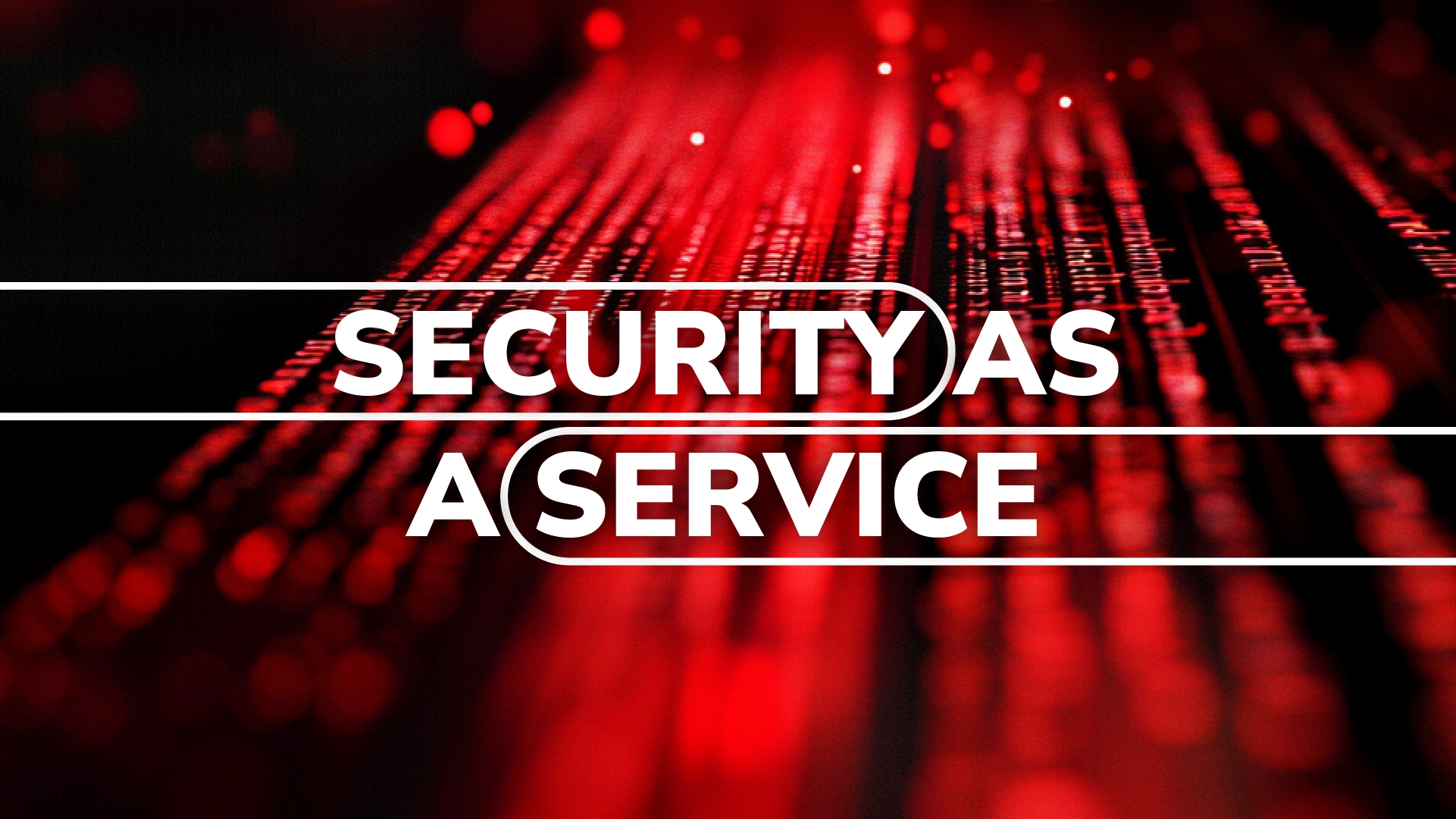 Security as a Service (SECaaS) – Titelbild mit rot-schwarzem Hintergrund und Schriftzug.